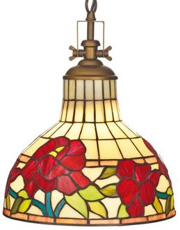 Mooie hanglamp Yria in Tiffany-stijl meerkleurig