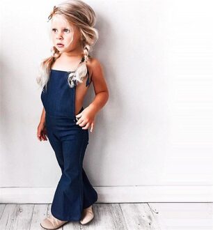 Mooie Jarretel Denim Jumpsuit voor Peuter Meisje Bib Overalls 4T