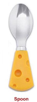 Mooie Kaas Lepel Rvs Servies Thuis Dessert Fruit Cake Vork Schop Cartoon Keuken Kaas Tool ladle lepel