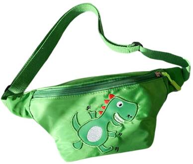 Mooie Kinderen Taille Pack Multipurpose Cartoon Dinosaurus Patroon Borst Tas Voor Jongens Meisjes groen
