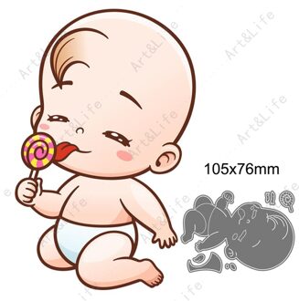 Mooie Kleine Baby Metalen Stansmessen Stencils Voor Maken Scrapbooking Album Festival Card Embossing Diy Cut Sterven Size 105x76mm