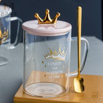Mooie Met Een Glas Ins Netto Rode Maiden Crown Met Scoop Water Cup Creatieve Huishoudelijke Cup Clear Melk Karton Water fles