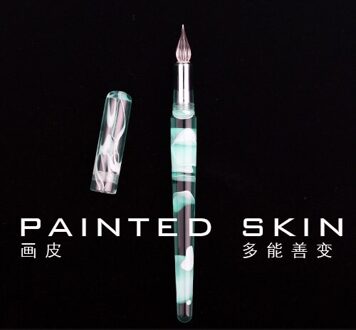 Mooie Multifunctionele Glas Kroontjespen Met 5 Verschillende Vulpen Nib Verwisselbare Schilderen Schrijven Pennen Voor