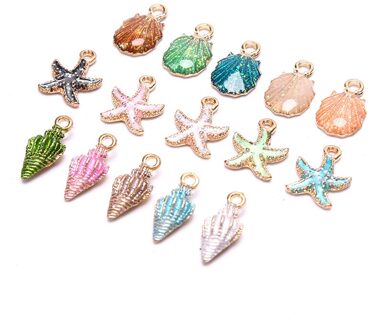 Mooie Schelp Zee Shell Charms Ocean Hangers Zeester Enkelbandje Armband Ketting Diy Handgemaakte Accessoires Craft