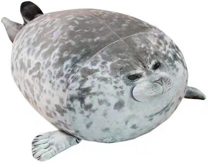 Mooie Seal Kussen Populaire Zachte Katoenen Seal Pop Aquarium Knuffel Slaapkamer Ornamenten Cadeaus Voor Zijn Vriendin En Kinderen grijs