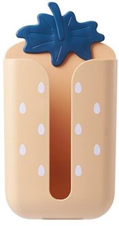 Mooie Tissue Case Box Waterdichte Toiletrolhouder Opslag Plank Wall Mounted Rack Keuken Servet Papier Cilinder Zuig oranje