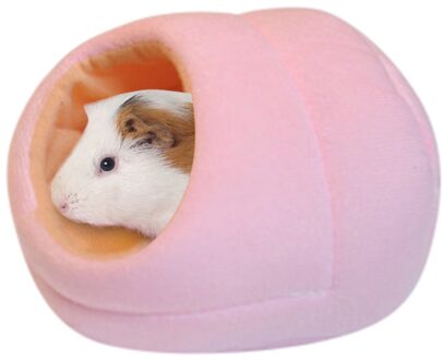 Mooie Warme Kleine Dier Bed Mat Hamster Chinchilla Konijn Nest Kooien Egel Huisdier Huis Muis Slapen Levert # BL1 Roze / L