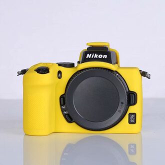 Mooie Zachte Dslr Camera Bag Silicone Case Rubber Camera Case Voor Nikon Z50 geel