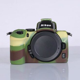 Mooie Zachte Dslr Camera Bag Silicone Case Rubber Camera Case Voor Nikon Z50 groen