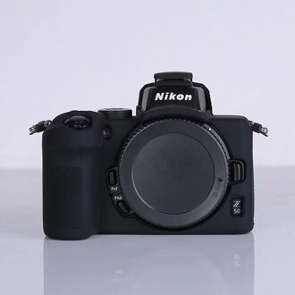 Mooie Zachte Dslr Camera Bag Silicone Case Rubber Camera Case Voor Nikon Z50 zwart