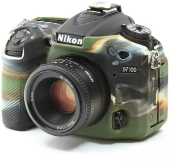 Mooie zachte Siliconen Camera Video Tas Voor Nikon D7100 D7200 Camera Case Rubber Beschermende Body Cover Skin groen