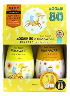 Moomin 80 Dear Beaute Himawari Rich & Repair Shampoo & Conditioner Hair Set 1 set