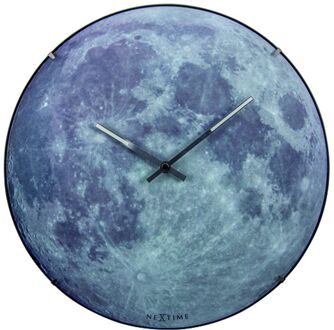 Moon Dome Wandklok Ø 35 cm Blauw