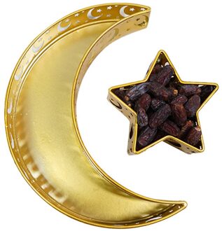Moon Star Food Lade Moon Star Diner Plaat Lade Eid Mubarak Moon Star Dienblad Servies goud