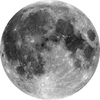 Moon Vlies Fotobehang 125x125cm Rond Multikleur