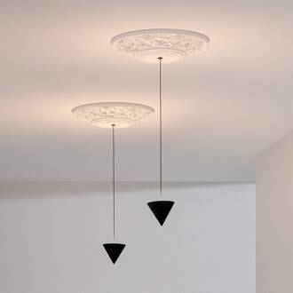 Moonbloom LED hanglamp 1-lamp Ø40cm 2.700K matzwart, wit