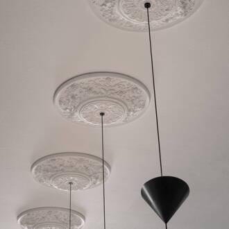 Moonbloom LED hanglamp 2-lamps Ø40cm 3.000K matzwart, wit