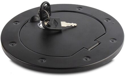Moonet Gepoedercoat Staal Gas Brandstoftank Cover Gas Cap accessoires voor 2007 Jeep Wrangler JK & Unlimited met Slot zwart