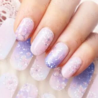 Moonlight Sakura Nail Art Stickers 24 pcs