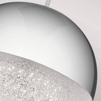 Moonlit LED hanglamp, chroomkleurig, aluminium, Ø 20 cm, globe