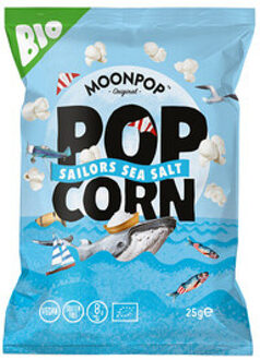 Moonpop - Popcorn Sea Salt Bio 25 Gram 16 Stuks