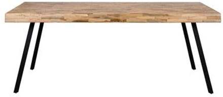 MOOS Tygo Eettafel - 200 x 90 cm - Bruin Bruin, Zwart