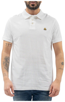 Moose Knuckles Gouden Pique Polo Shirt Moose Knuckles , White , Heren - Xl,L,M,S,Xs