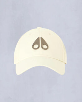 Moose Knuckles Logo icon cap alabaster Wit - One size