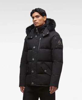 Moose Knuckles Men 3q jacket real fur Zwart - S