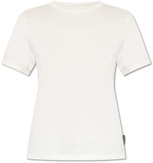 Moose Knuckles T-shirt met logo Moose Knuckles , White , Dames - S,Xs