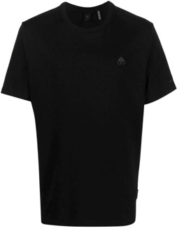 Moose Knuckles Zwarte T-shirts Moose Knuckles , Black , Heren - Xl,L,M
