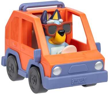 Moose Toys Bluey Mini Figure Playset Bluey & 4WD Car