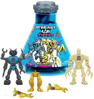 Moose Toys Mr. Beast Lab Hybrids Series 2 Mini Figuren 2er-Pack Lab-Bot vs Gid Skeleton 11 cm