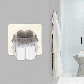 Mop Clip Haak Borstel Bezem Hanger Opbergrek Keuken Tool Bezem Hanger Magazijnstelling Traceless Badkamer Haken wit