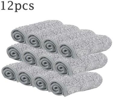 Mop Doek Met Emmer Emmer Hand Gratis Wringen Mop Zelf Nat En Reiniging Systeem Stomerij Microfiber Mop Vloer Thuis Mop cloth 12stk
