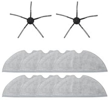 Mop Doeken Zachte Siliconen Side Borstels Wasbaar Robot Onderdelen Voor Xiaomi Mijia 1T STYTJ02ZHM Stofzuiger Veegmachine Pad Vervanging