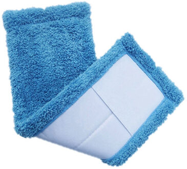 Mop Head Home Cleaning Pad Coral Velet Refill Huishoudelijke Stof Vervanging Mop Doek Microfiber Wasbare Mops Hoofd 40*12cm Blauw