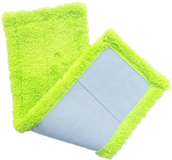 Mop Head Home Cleaning Pad Coral Velet Refill Huishoudelijke Stof Vervanging Mop Doek Microfiber Wasbare Mops Hoofd 40*12cm groen