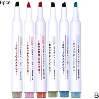 Morandi Kleur Markeerstift Set Marker School Kantoorbenodigdheden Pen Grote Ca Briefpapier Fluorescerende Tekening Schetsen Kawaii Ma Y1U1