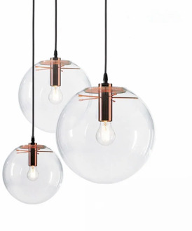 Morden Glass Round Pendant Lamp Simple Transparent Decorations for Home Living Room Pendant Bedroom Kitchen Light Pendant Lights