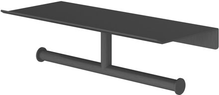 &More Dubbele rolhouder voor Planchet serie Geborsteld zwart PVD