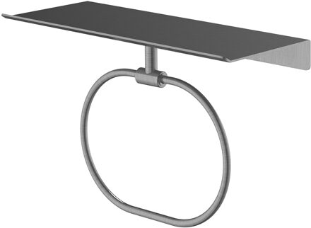 &More Handdoekring voor Planchet serie Geborsteld gunmetal PVD