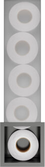 &MORE Inbouw reserverol houder voor 6 rollen 16x60x14cm Geborsteld Gunmetal PVD