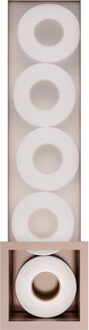 &MORE Inbouw reserverol houder voor 6 rollen 16x60x14cm Geborsteld Koper PVD
