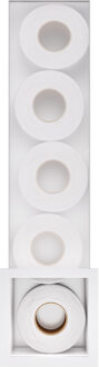 &MORE Inbouw reserverol houder voor 6 rollen 16x60x14cm Mat Wit