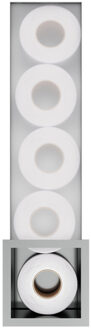 &MORE Inbouw reserverol houder voor 6 rollen 16x60x14cm RVS 316