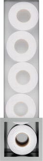&MORE Inbouw reserverol houder voor 6 rollen 16x60x14cm RVS 316