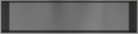 &MORE Inbouwnis 30x120x10cm Geborsteld Gunmetal PVD