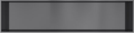 &MORE Inbouwnis 30x120x10cm Geborsteld Zwart PVD