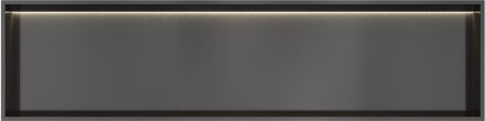 &MORE Inbouwnis 30x120x10cm met LED IP44 Geborsteld Zwart PVD